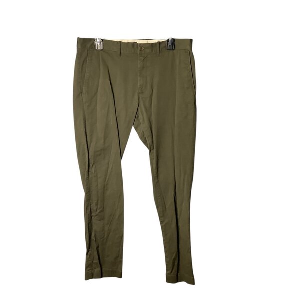 J.Crew Flex Slim Fit Olive Green Pants Mens 30x32 Cotton Blend Re-Imagined - Picture 1 of 7
